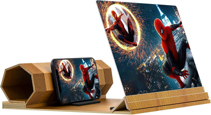 14-Inch Smartphone Screen Magnifier with Foldable Stand - 3D Amplifier for Movies, Gaming and Socials