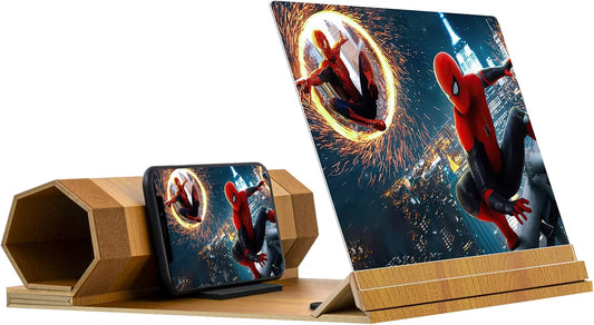 14-Inch Smartphone Screen Magnifier with Foldable Stand - 3D Amplifier for Movies, Gaming and Socials